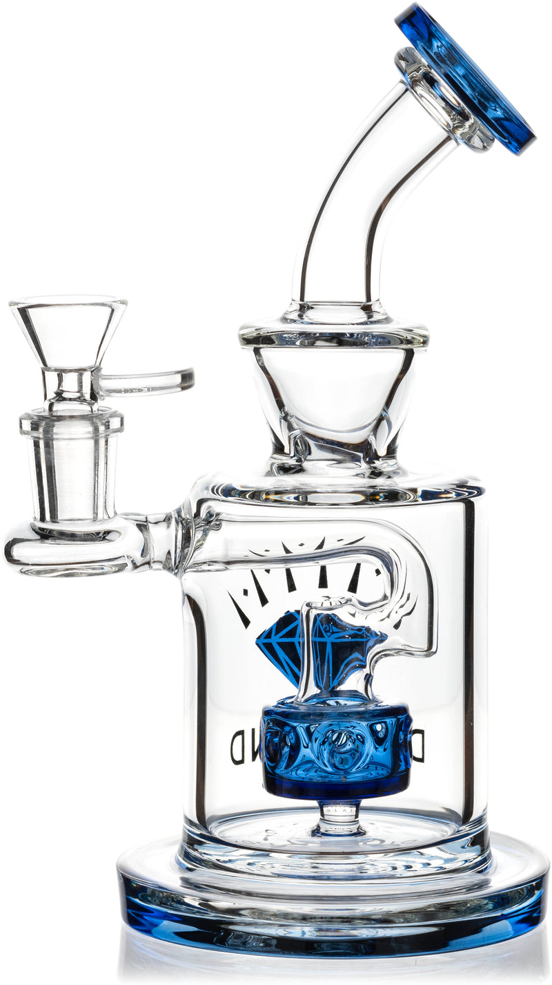 8" Swiss Showerhead Perc Rig, by Diamond Glass (free banger included)