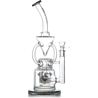 13” Waterfall Recycler Rig, by Diamond Glass (free banger included) - BKRY Inc.
