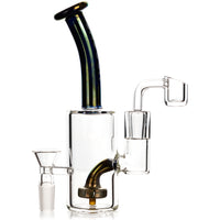 7" Metallic Showerhead Dab Rig, by Cheech Glass (free banger included)