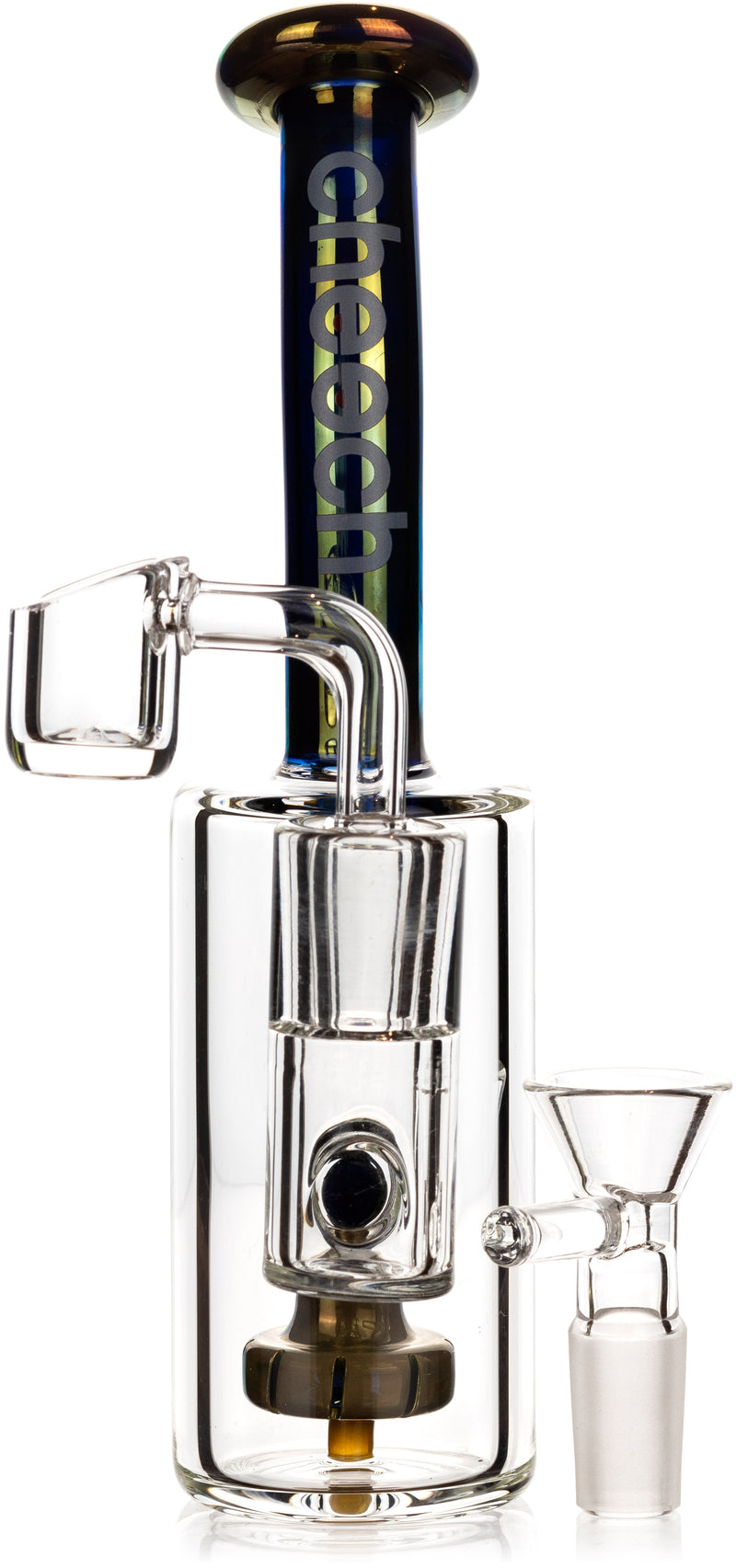 7" Metallic Showerhead Dab Rig, by Cheech Glass (free banger included)