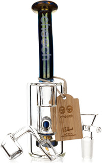 7" Metallic Showerhead Dab Rig, by Cheech Glass (free banger included)