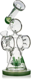 9" Twin Cylinder Rig, by ICON Glass - Bat Kountry