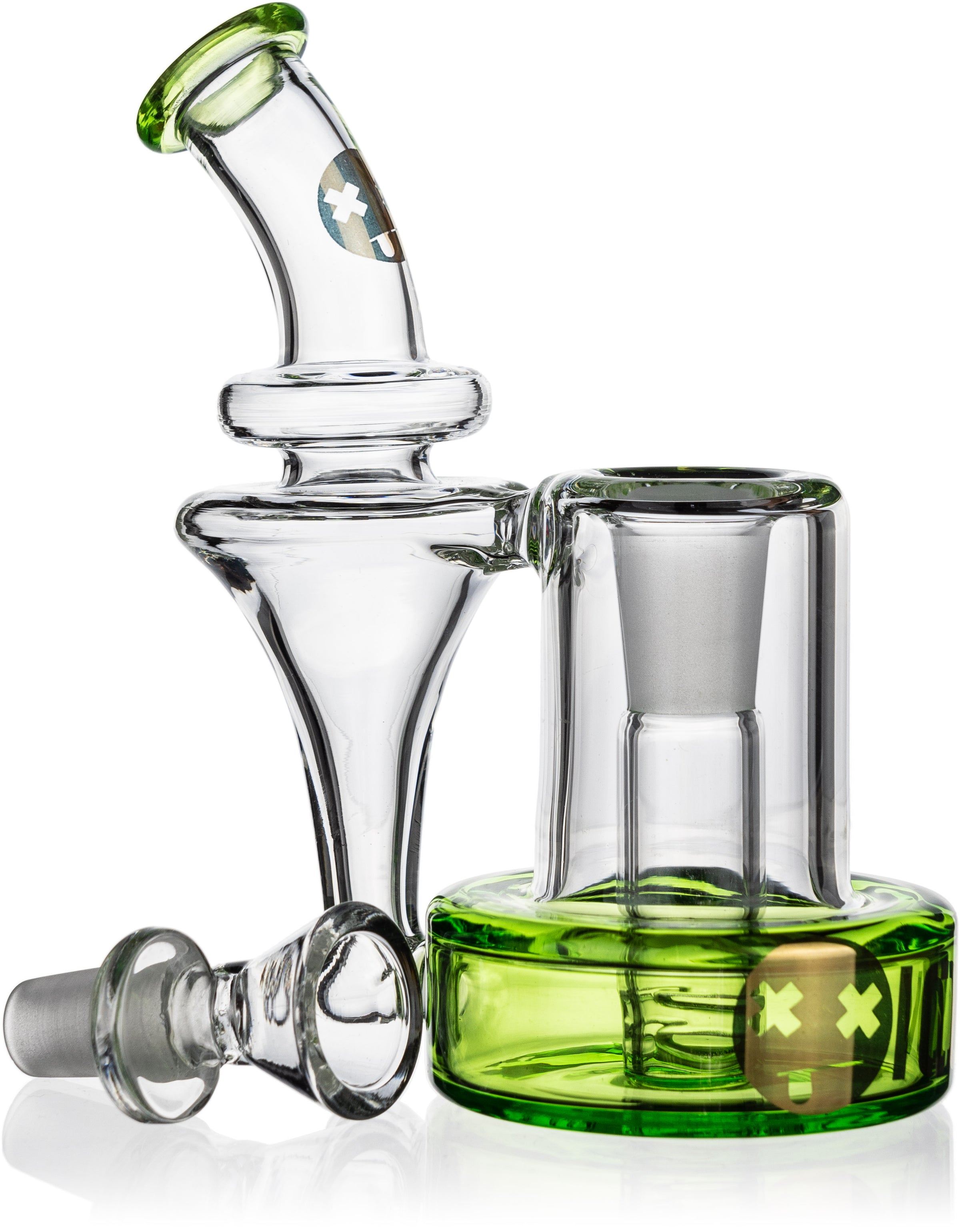 5" Recycler Rig, by ICON Glass (free banger included) - Bat Kountry
