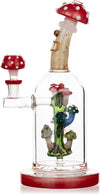 9" Magic Mushroom Rig, by MK100 Glass (free banger included)
