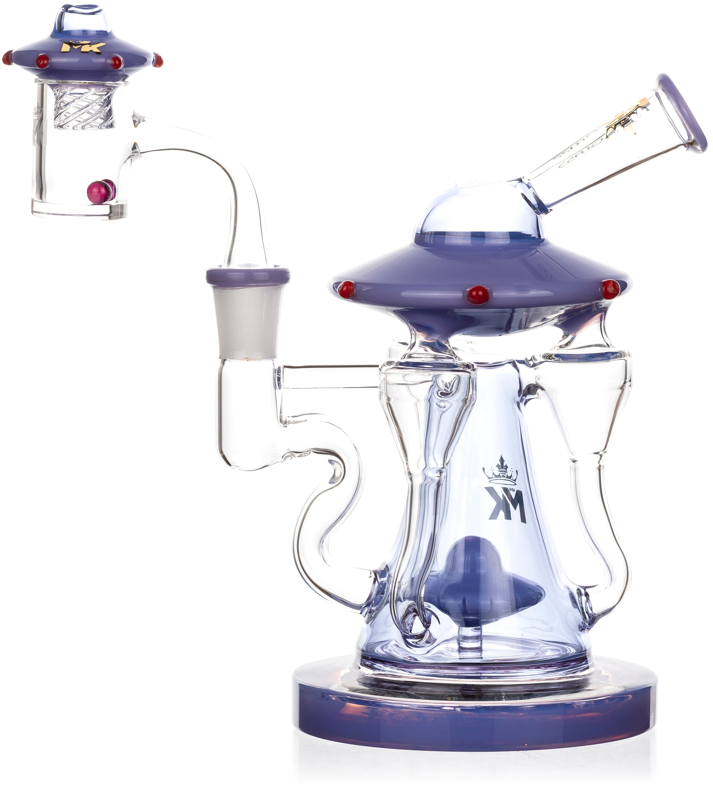 8" UFO Premium Dab Kit, by MK100 Glass (free banger included)