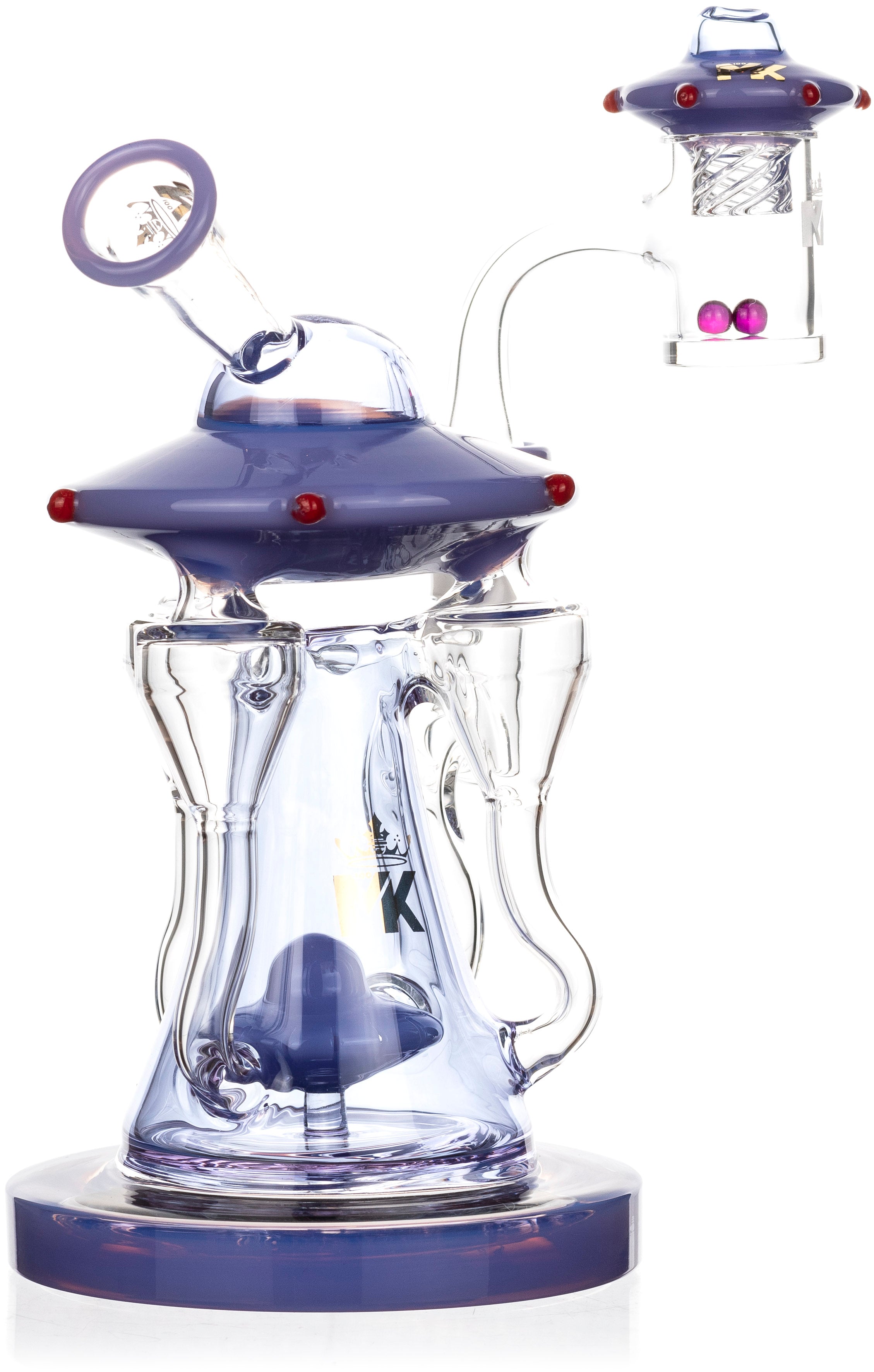 8" UFO Premium Dab Kit, by MK100 Glass (free banger included)