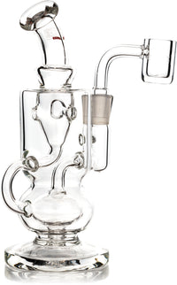 6" Pluto Dab Rig, by Stokes Glass (free banger included)