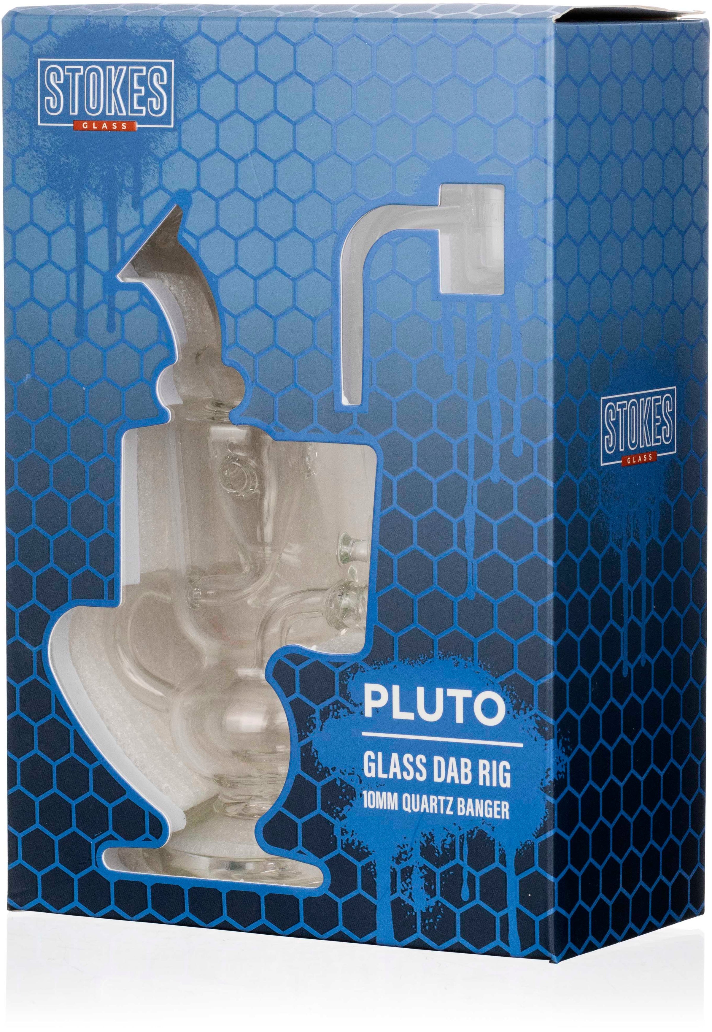 6" Pluto Dab Rig, by Stokes Glass (free banger included)