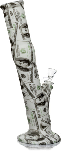 13" Silicone Bong w/ Comic, Cash or Camouflage Graphics - Bat Kountry