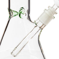 12" Classic Beaker Bong w/ Colored Lip w/ Ice Pinch, by Diamond Glass - Bat Kountry