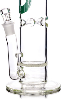 12" Straight Tube Bong w/ Honeycomb Perc, by Biohazard - Bat Kountry
