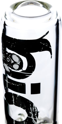 12" Straight Tube Bong w/ Honeycomb Perc, by Biohazard - Bat Kountry