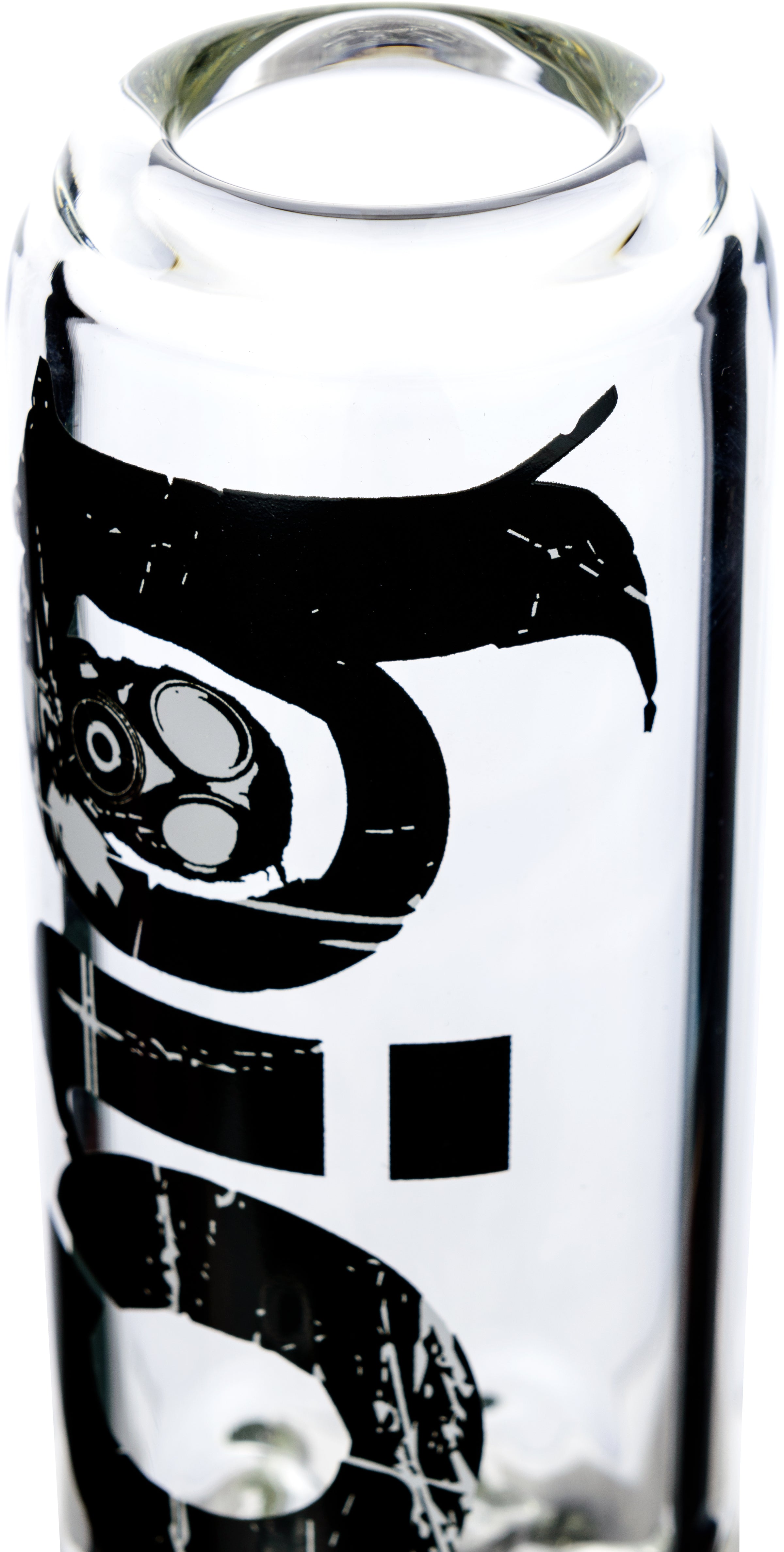 12" Straight Tube Bong w/ Honeycomb Perc, by Biohazard - Bat Kountry