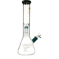 14" Beaker Bong w/ Matrix UFO Perc, by Diamond Glass - Bat Kountry
