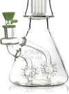 18" Beaker Bong Diamond Sea Mine w/ double multi-arm percs + tree arm, by Diamond Glass - Bat Kountry