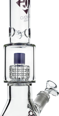 15" Matrix Showerhead Beaker Bong, by Diamond Glass - Bat Kountry