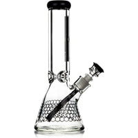 12" Heavy Super Thick 9mm Beaker Bong w/ Ice Pinch, by Diamond Glass - Bat Kountry