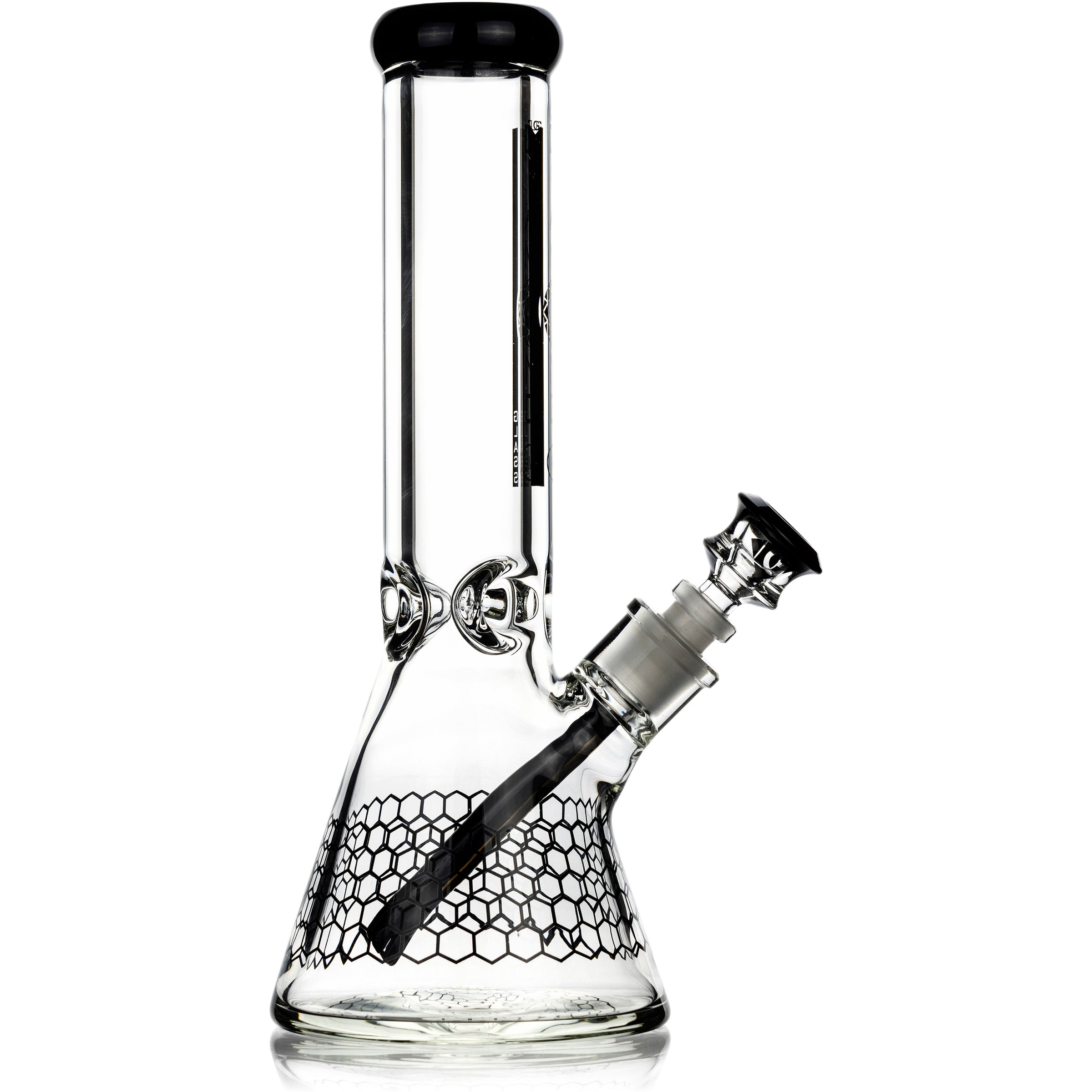 12" Heavy Super Thick 9mm Beaker Bong w/ Ice Pinch, by Diamond Glass - Bat Kountry