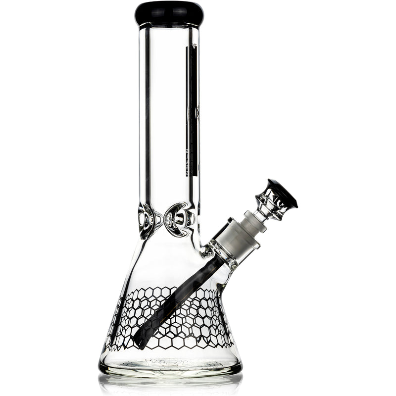 12" Heavy Super Thick 9mm Beaker Bong w/ Ice Pinch, by Diamond Glass - Bat Kountry
