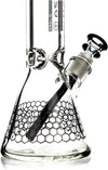 12" Heavy Super Thick 9mm Beaker Bong w/ Ice Pinch, by Diamond Glass - Bat Kountry