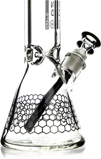 12" Heavy Super Thick 9mm Beaker Bong w/ Ice Pinch, by Diamond Glass - Bat Kountry