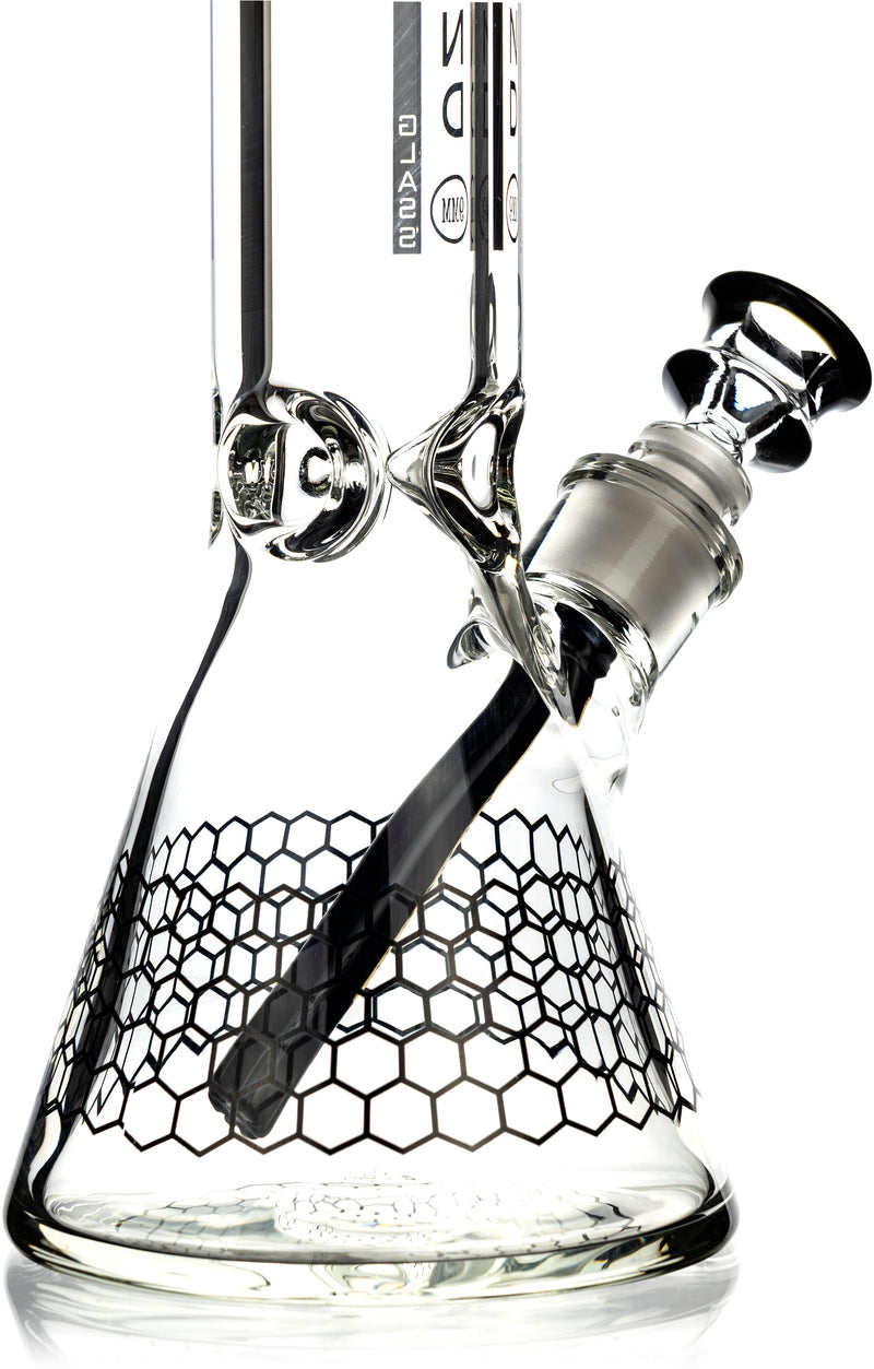 12" Heavy Super Thick 9mm Beaker Bong w/ Ice Pinch, by Diamond Glass - Bat Kountry