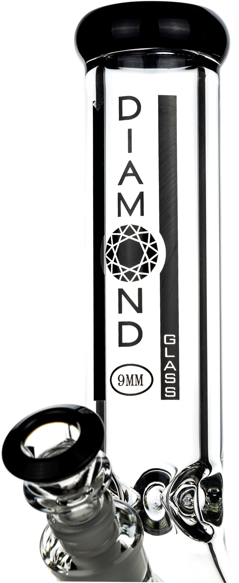 12" Heavy Super Thick 9mm Beaker Bong w/ Ice Pinch, by Diamond Glass - Bat Kountry