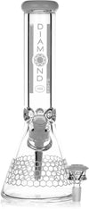 12" Heavy Super Thick 9mm Beaker Bong w/ Ice Pinch, by Diamond Glass - Bat Kountry