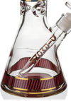 * 18" Thick 9mm Glass Beaker Bong w/ Pattern, by Diamond Glass - Bat Kountry