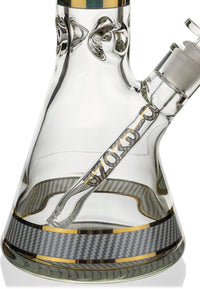 * 18" Thick 9mm Glass Beaker Bong w/ Pattern, by Diamond Glass - Bat Kountry
