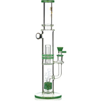 16" Moonrock Ratchet Swiss Perc Bong, by Diamond Glass - BKRY Inc.