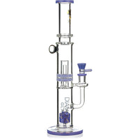 16" Moonrock Ratchet Swiss Perc Bong, by Diamond Glass - BKRY Inc.