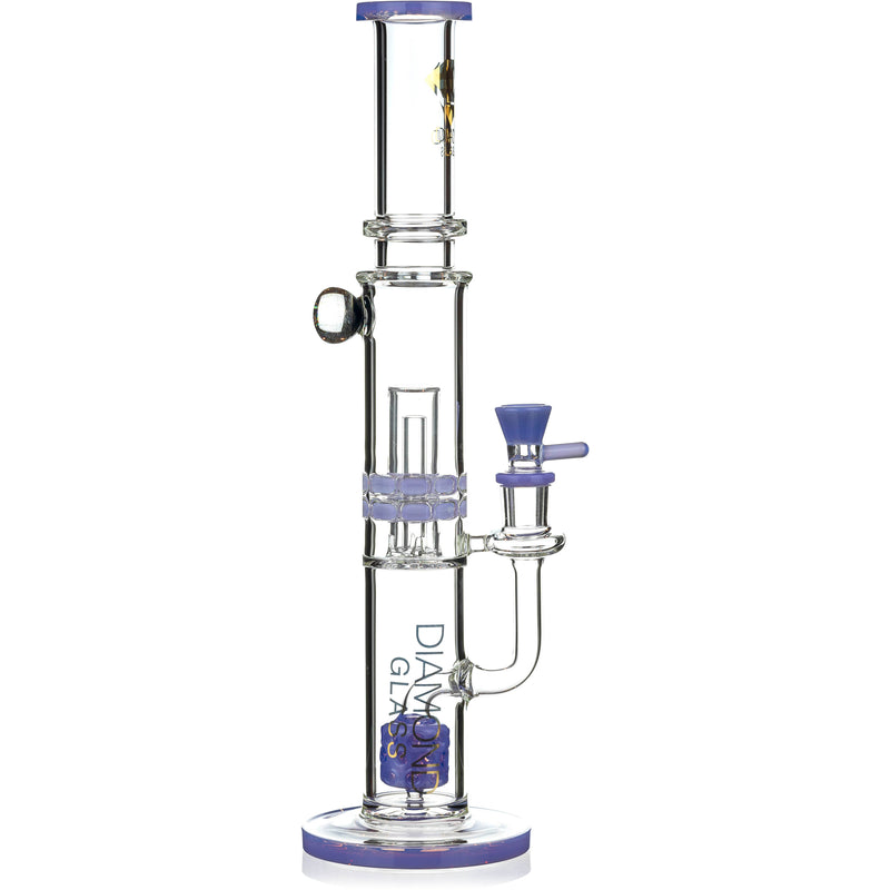 16" Moonrock Ratchet Swiss Perc Bong, by Diamond Glass - BKRY Inc.
