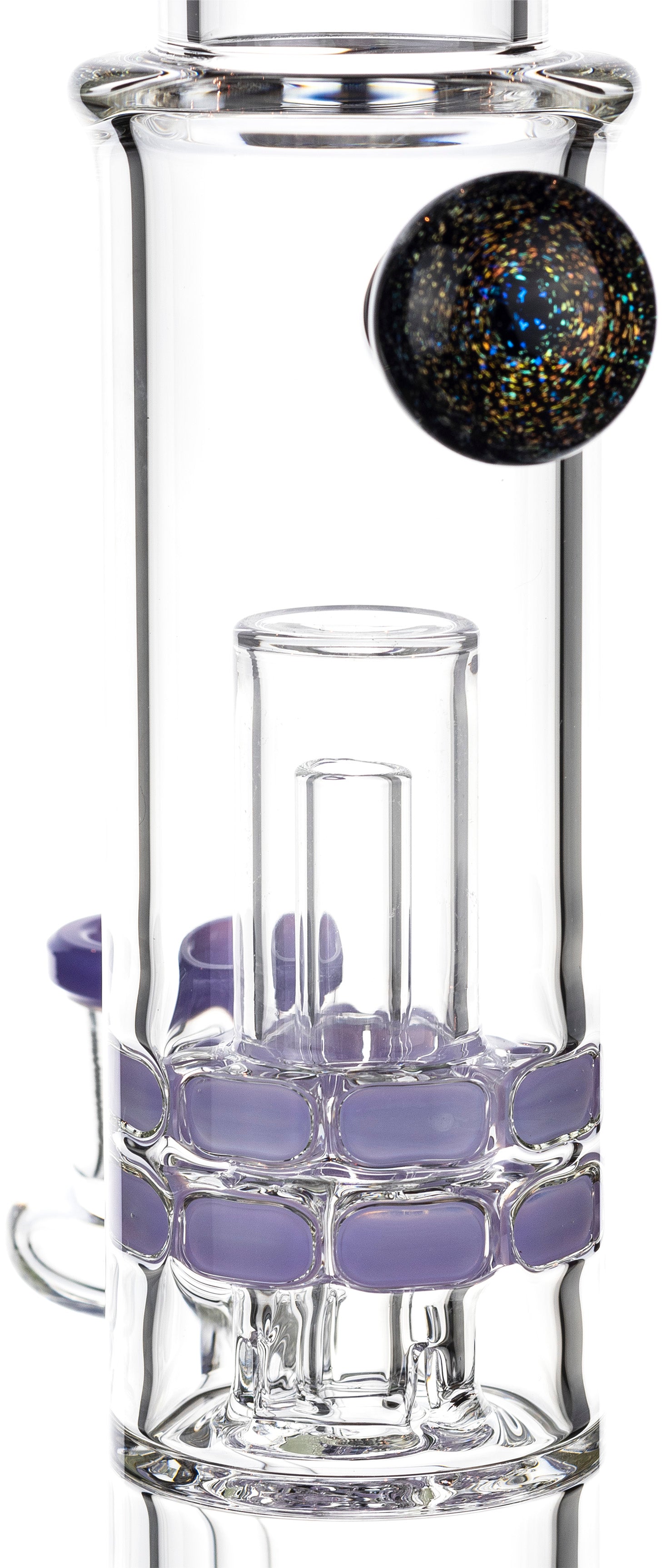 16" Moonrock Ratchet Swiss Perc Bong, by Diamond Glass - BKRY Inc.