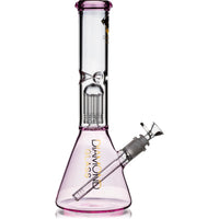 14" Tree Perc Single Chamber Beaker Bong, by Diamond Glass - Bat Kountry