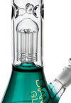 14" Tree Perc Single Chamber Beaker Bong, by Diamond Glass - Bat Kountry