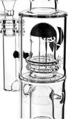 14" Double Showerhead Bong w/ Ice Pinch, by Diamond Glass - Bat Kountry