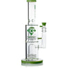 14" Double Showerhead Bong w/ Ice Pinch, by Diamond Glass - Bat Kountry