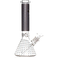 14" Thick 7mm Glass Beaker Bong Spots Pattern, by Diamond Glass - Bat Kountry