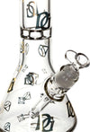 16" Thick 9mm Beaker Bong Gold logo, by Diamond Glass - Bat Kountry