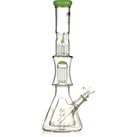 17" Inner Beaker Tree Perc Bong, by Diamond Glass - Bat Kountry