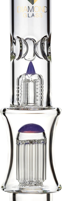 17" Inner Beaker Tree Perc Bong, by Diamond Glass - Bat Kountry