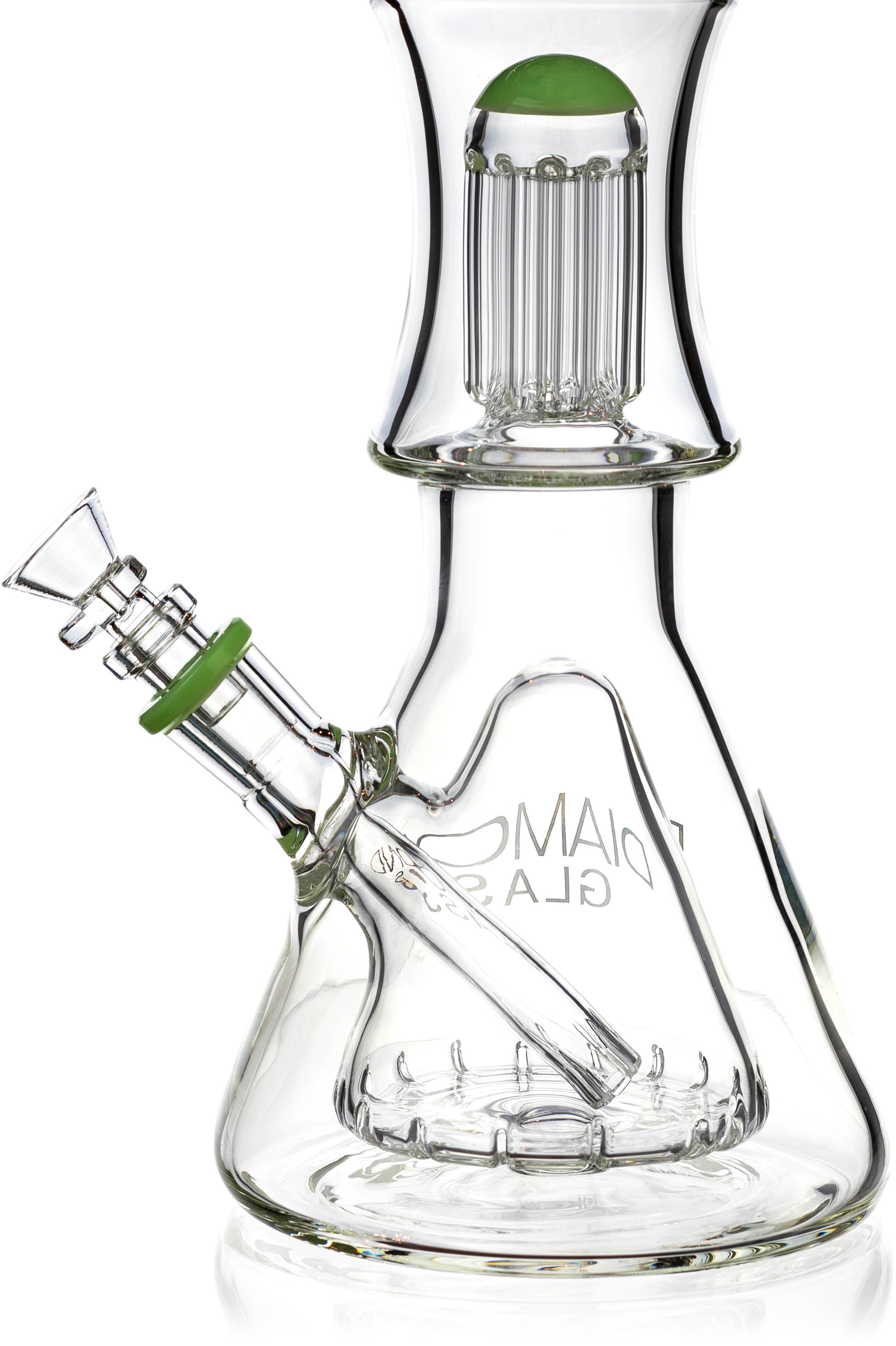 17" Inner Beaker Tree Perc Bong, by Diamond Glass - Bat Kountry