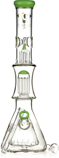 17" Inner Beaker Tree Perc Bong, by Diamond Glass - Bat Kountry