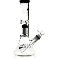 12" 8-Arm Tree Perc Single Chamber, by Diamond Glass - Bat Kountry