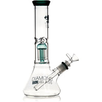 12" 8-Arm Tree Perc Single Chamber, by Diamond Glass - Bat Kountry