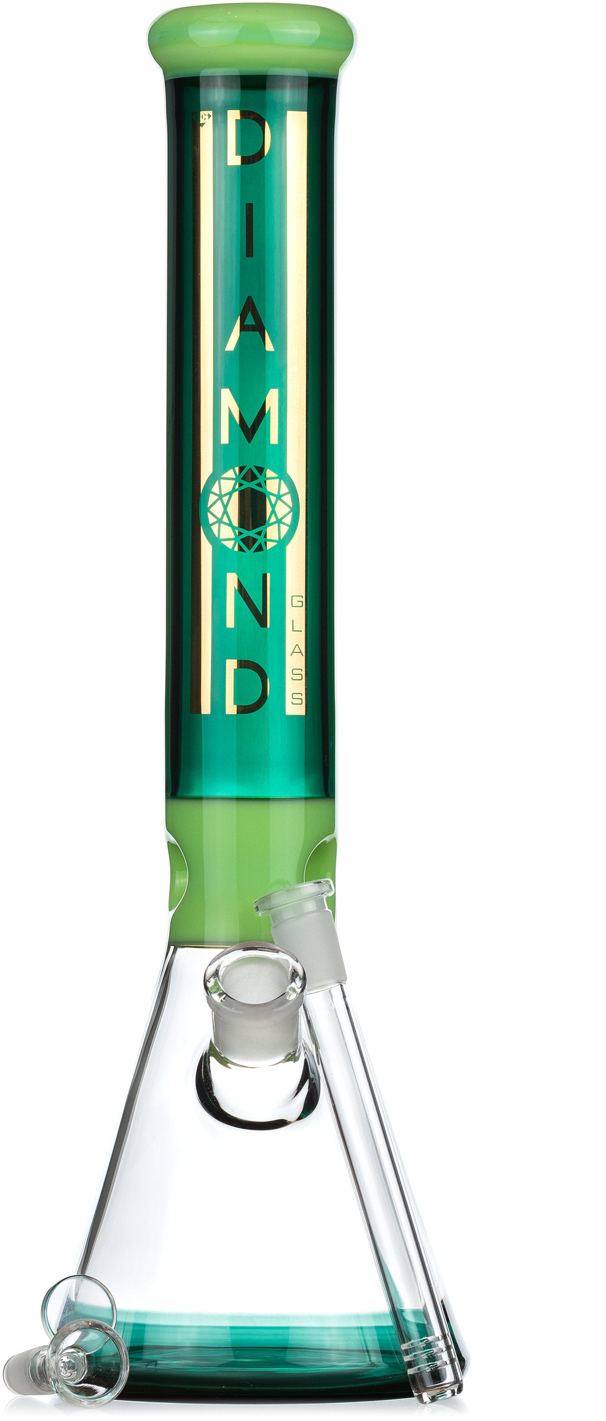 16" Dual Color Beaker Bong, by Diamond Glass - Bat Kountry