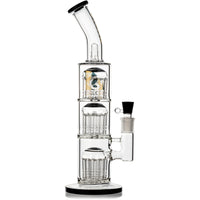 14" Triple Chamber 12 Arm Perc Bong, by Diamond Glass - BKRY Inc.