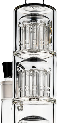 14" Triple Chamber 12 Arm Perc Bong, by Diamond Glass - BKRY Inc.