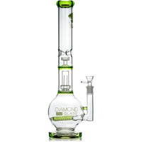 16" Dual Inline Showerhead Bong, by Diamond Glass